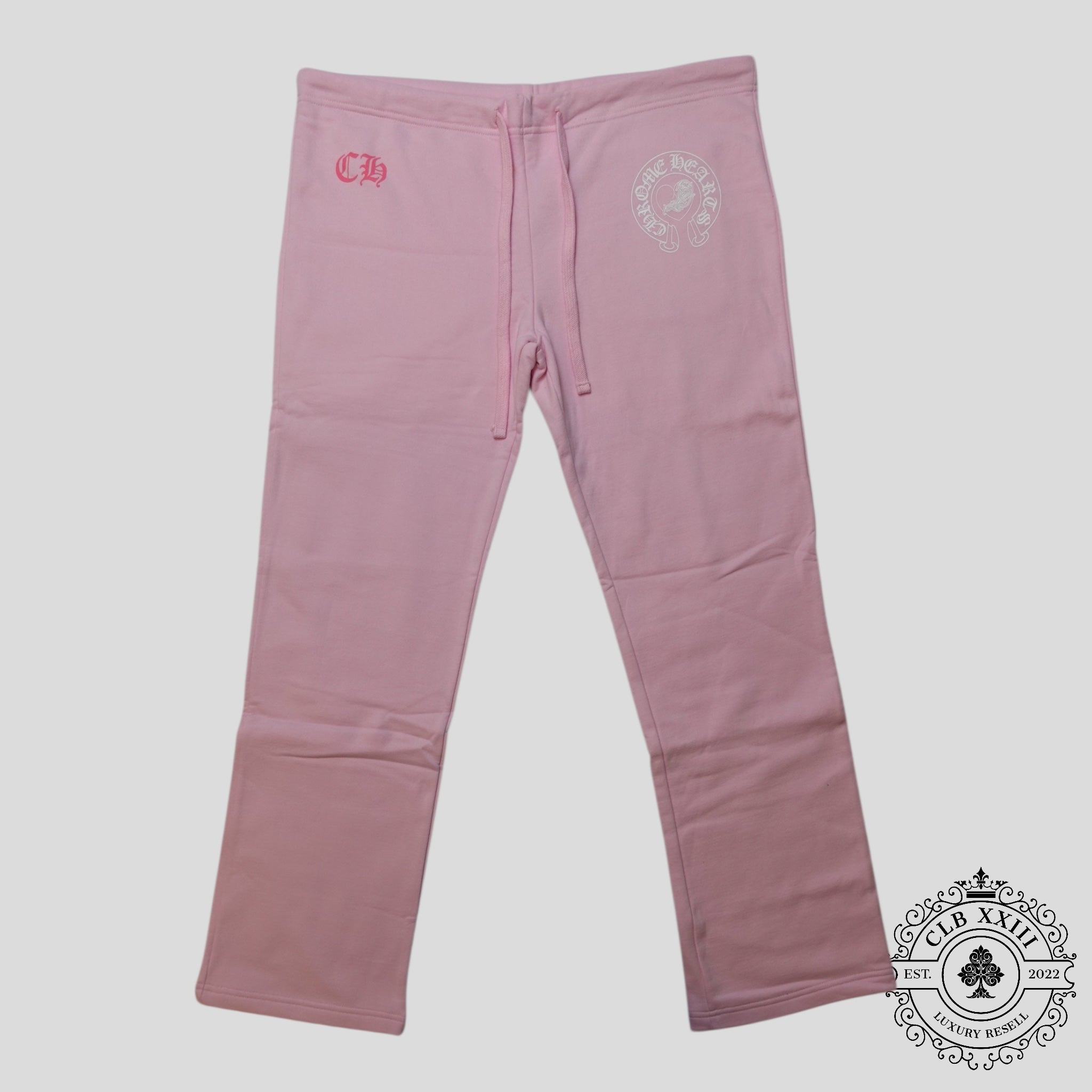 Chrome Hearts Art Basel Vine Heart Sweatpants in Light Pink