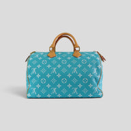 Louis Vuitton Speedy P9 Bandoulière Calfskin Bag, detail view