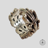 Chrome Hearts Double Floral Ring in Silver