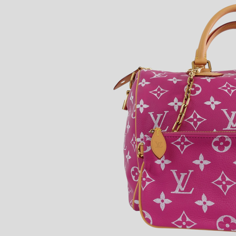 Louis Vuitton Speedy P9 Bandoulière Calfskin Bag, side view
