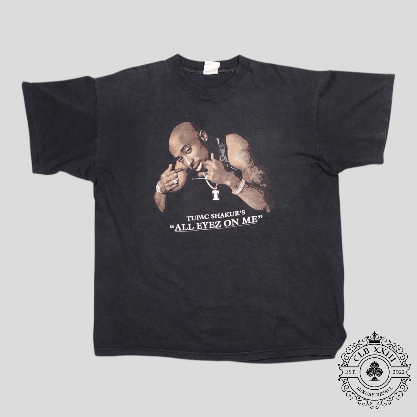Tupac All Eyez On Me Tee in Black