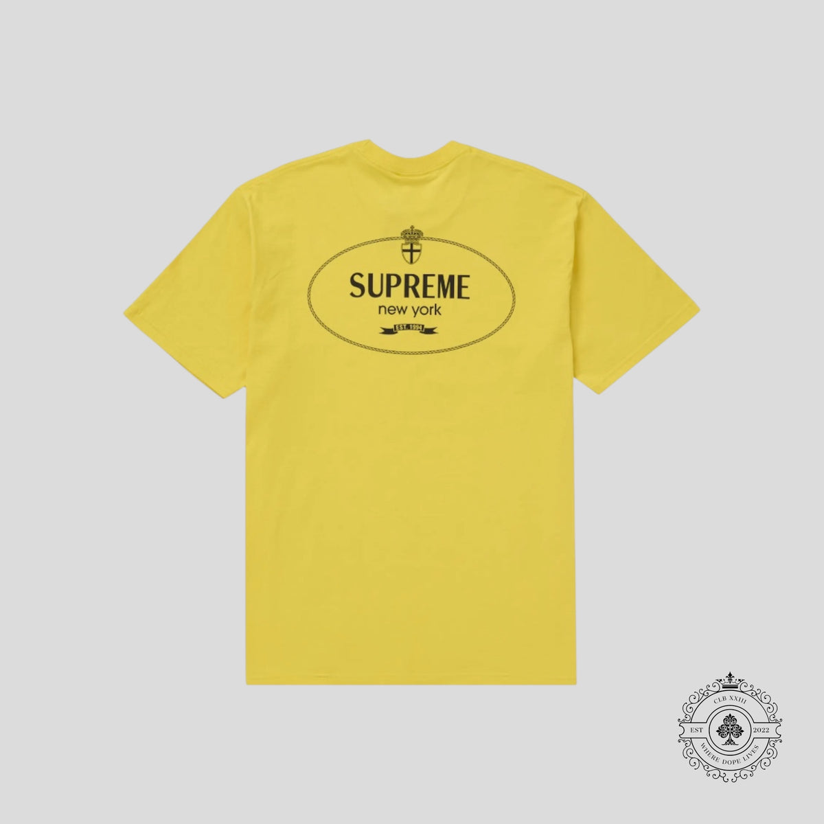 Supreme Crest Tee in Yellow