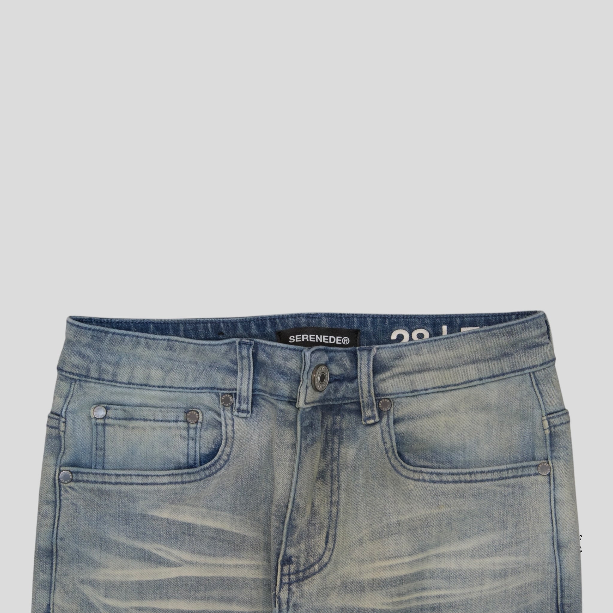 Serenede Fitted Denim Jeans in Light Wash