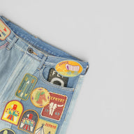 Kapital Zephyros Insane Remake Denim Shorts
