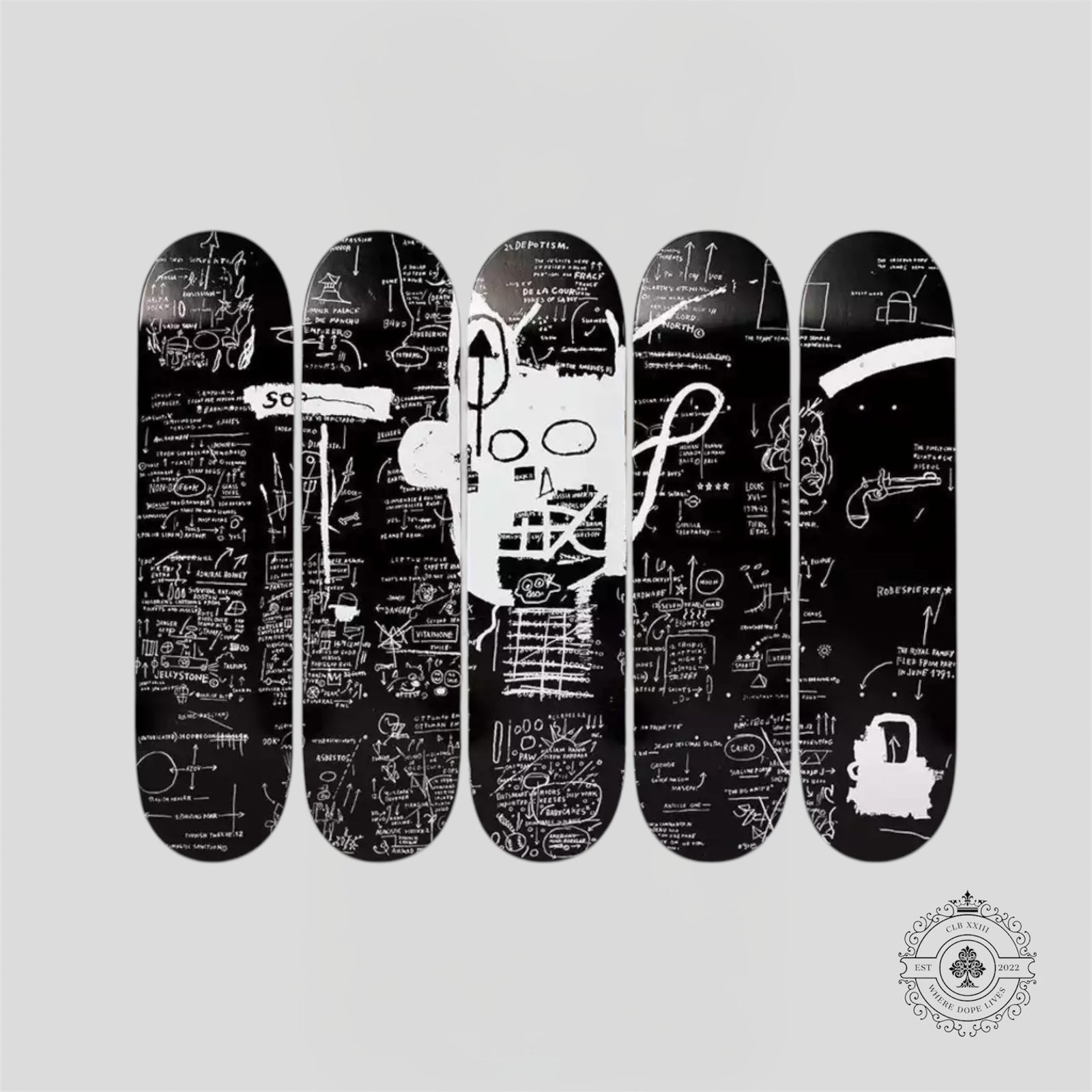 Jean-Michel Basquiat Demons Skate Deck Set of 5