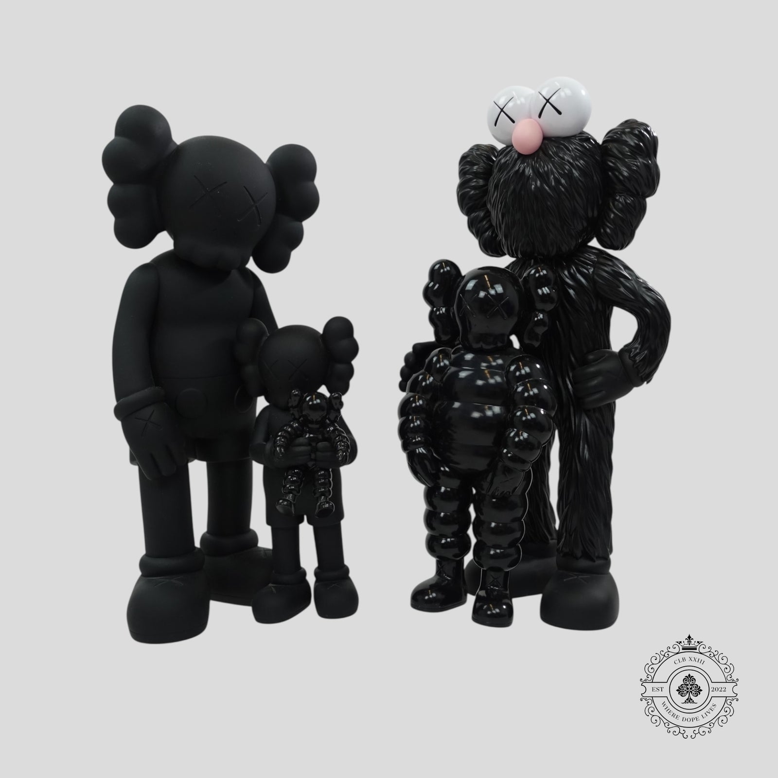 Kaws Family Vinyl Figures in Black