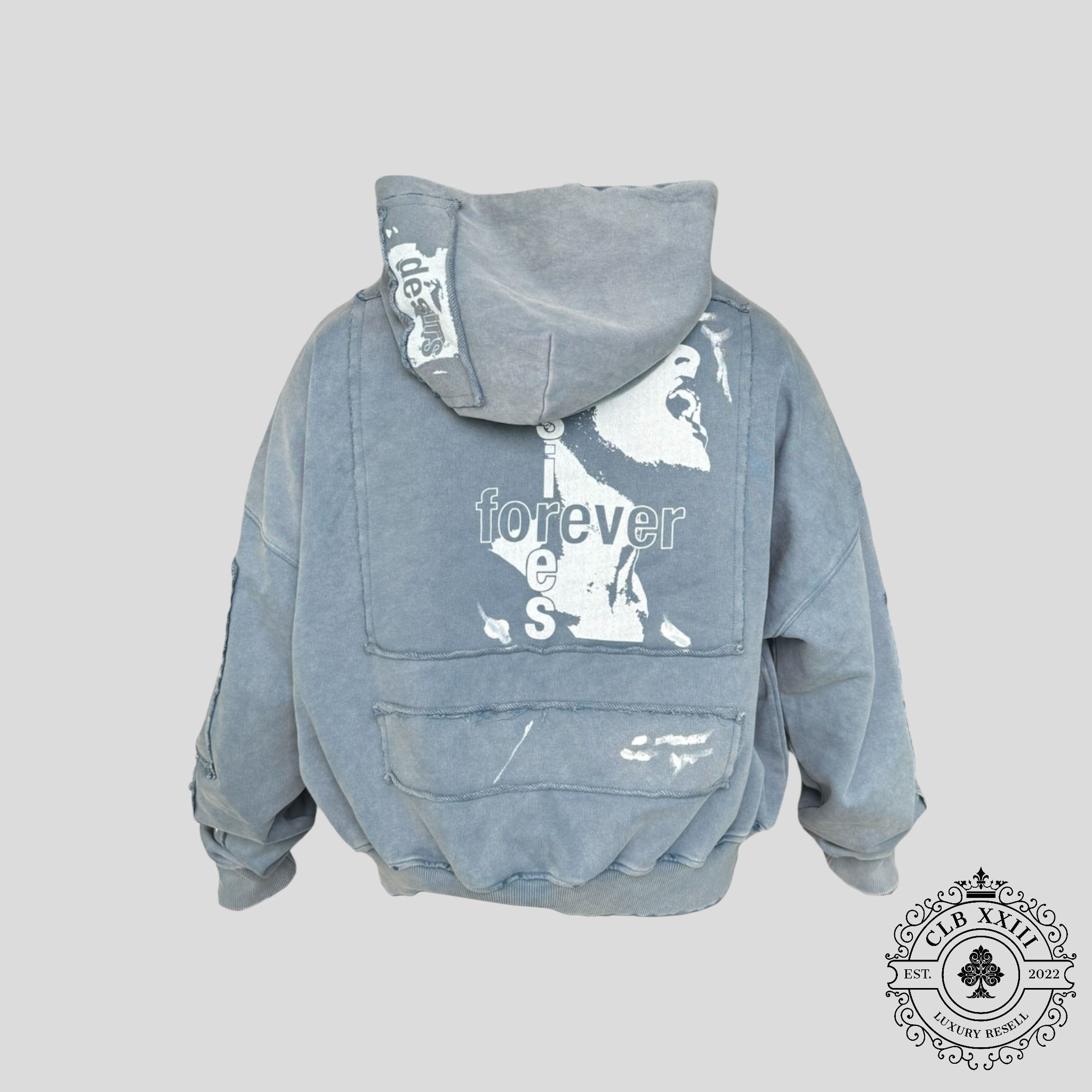 Matière De Désirs Encore Hoodie in Washed Blue