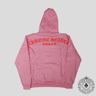 Chrome Hearts T Bar Logo Hoodie in Pink / Red