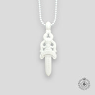 Chrome Hearts Silicone Dagger Necklace in White