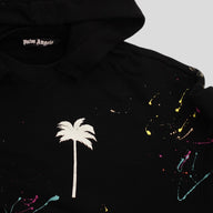 Palm Angels Paint Splatter Hoodie in Black