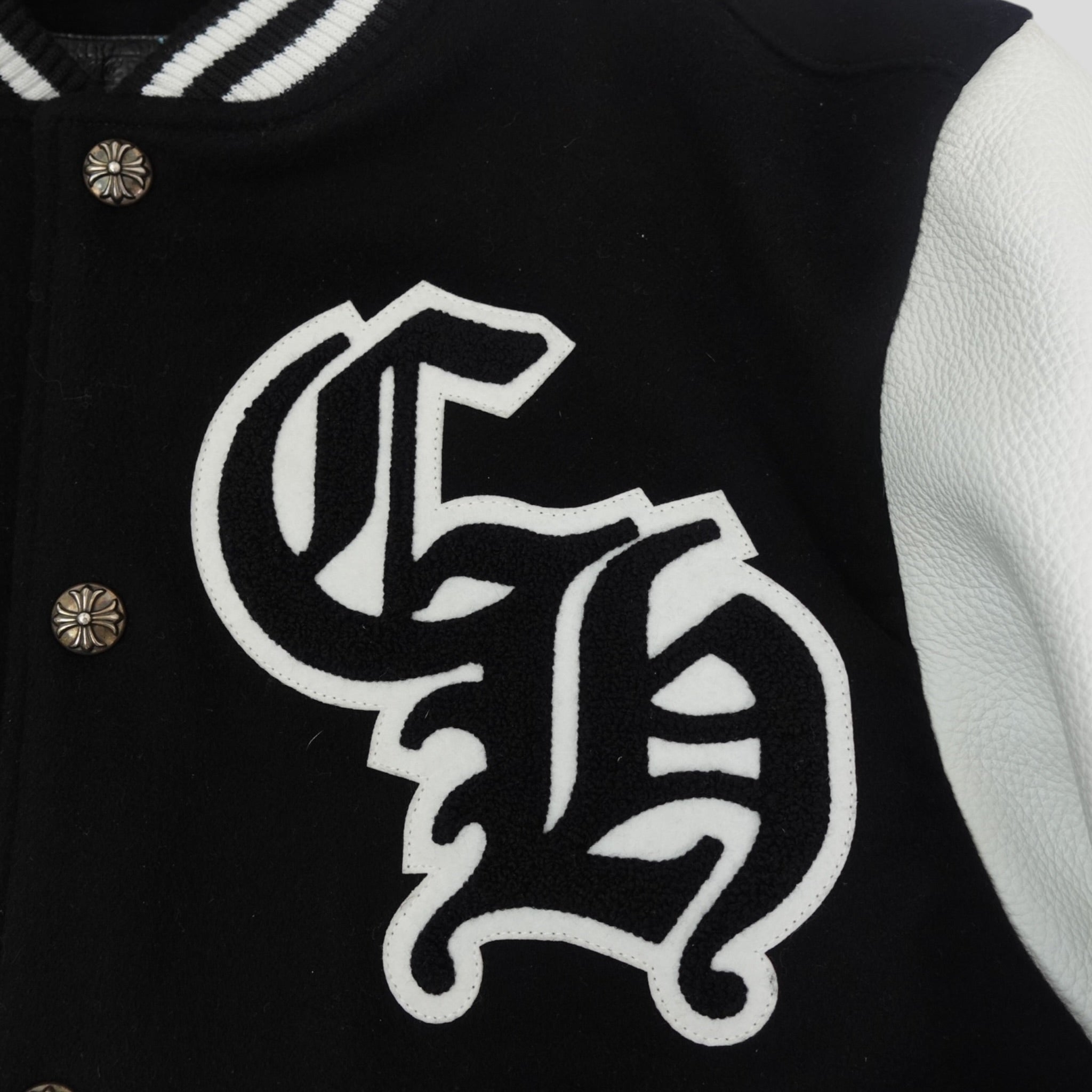 Chrome Hearts Eagle Patch Varsity Jacket