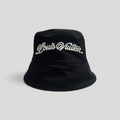 CLB XXIII Louis Vuitton reversible bucket hat in black cotton with white embroidered logo lettering