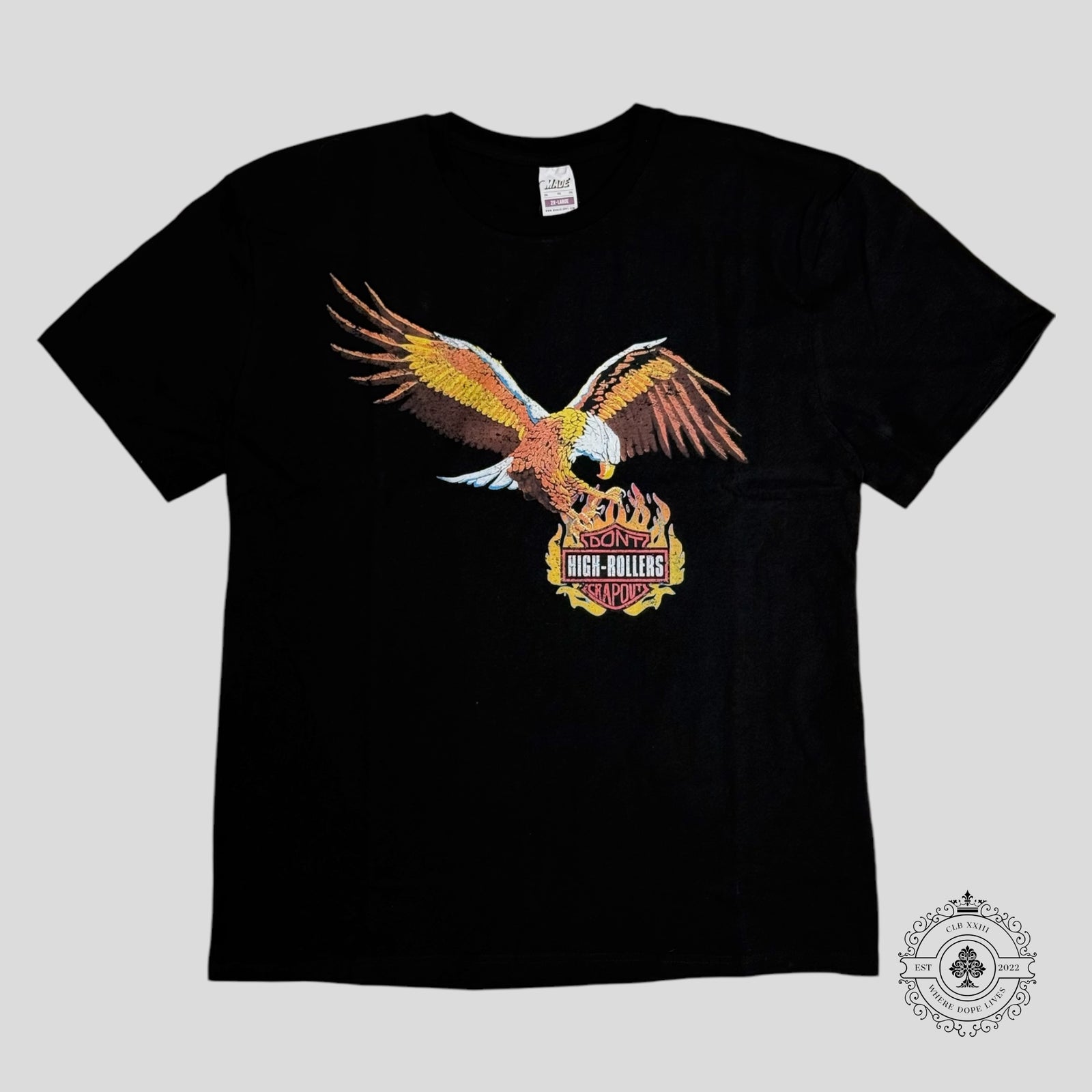 High Rollers Eagle Tee in Black