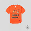 Supreme Alpha Omega Baseball Jersey in Orange