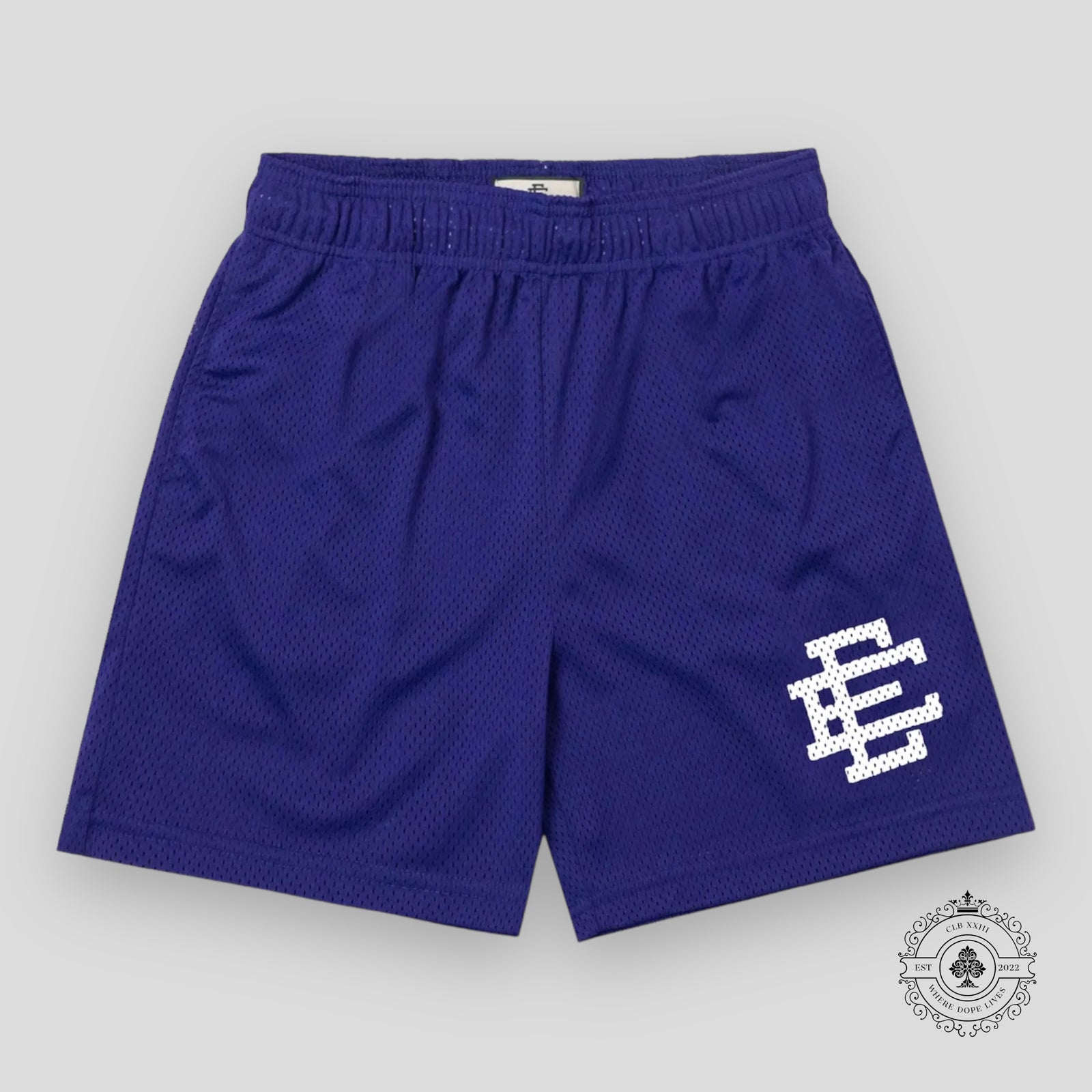 Eric Emanuel EE Basic Shorts in Purple/White