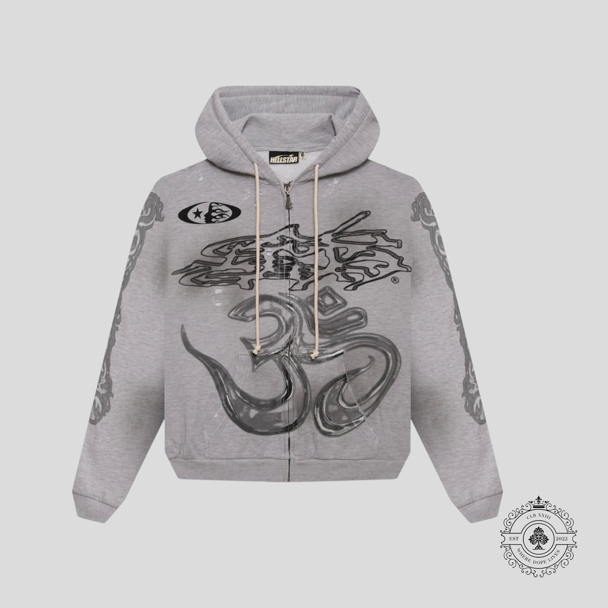 Hellstar Yoga Zip Up in Grey