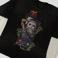 Blind Love Reap What You Love Double Layer T-Shirt in Black