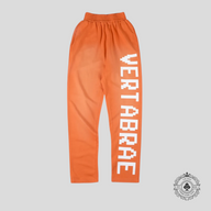 VERTABRAE Sweatpants in Washed Orange/White