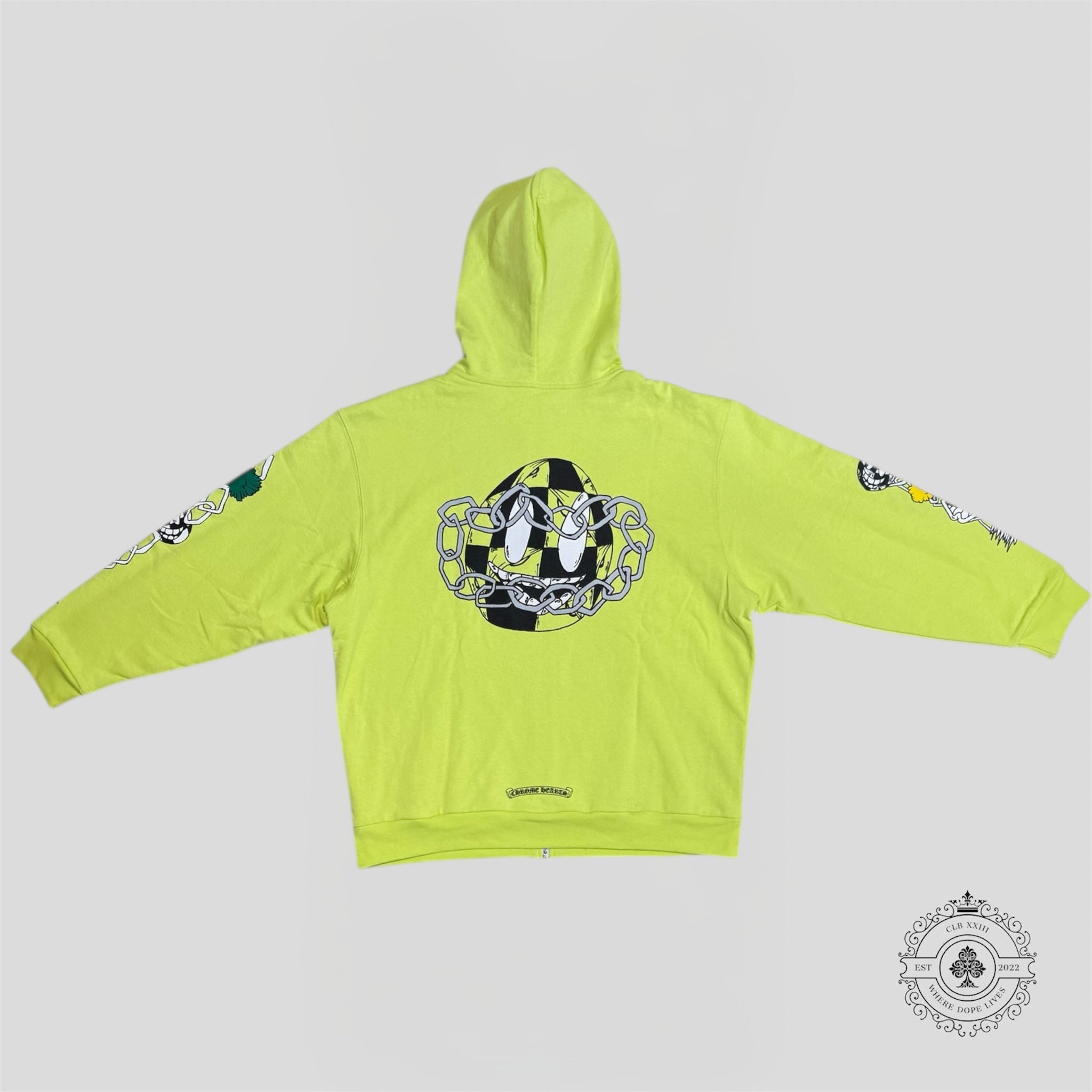 Chrome Hearts Matty Boy Link Zip Up Hoodie in Green