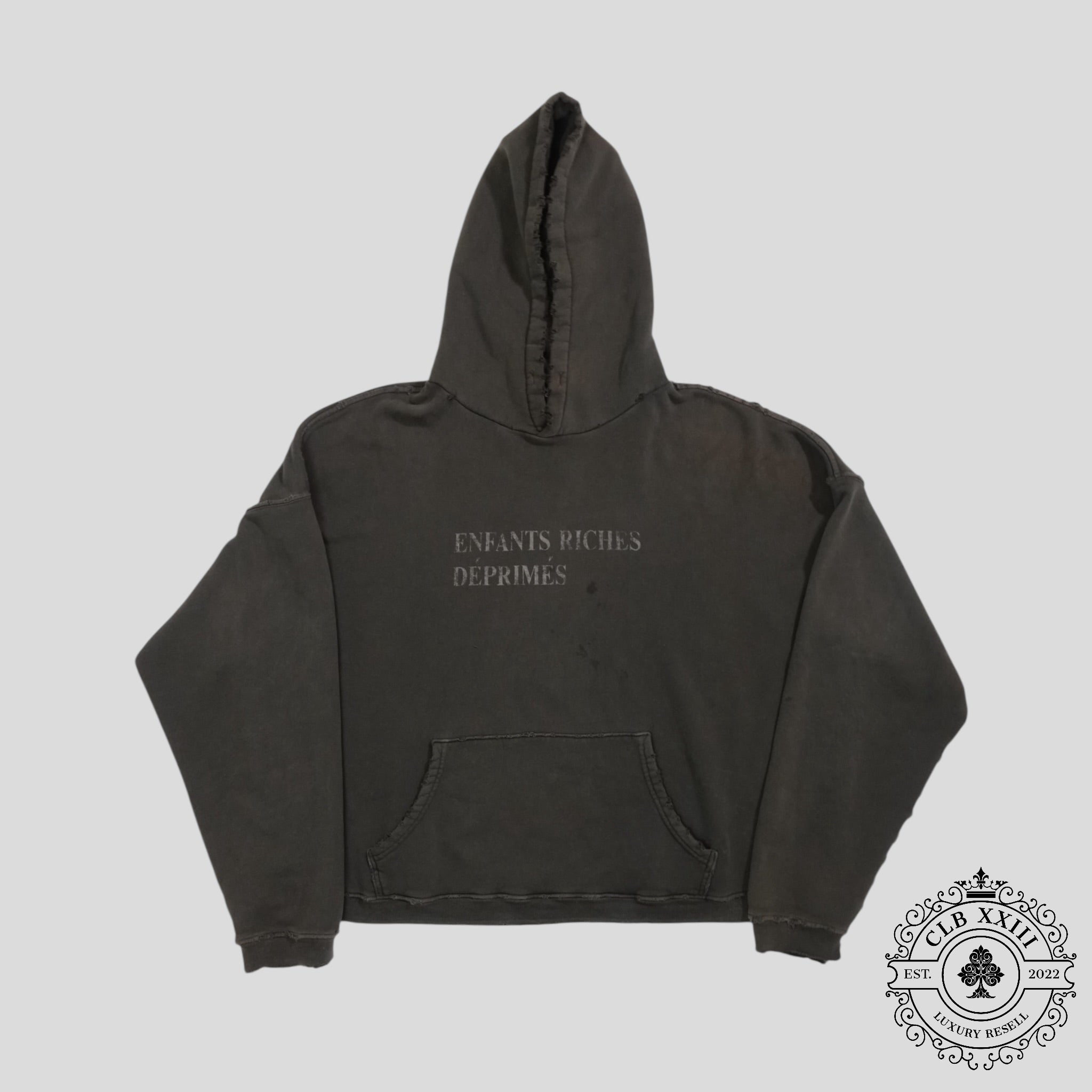 Enfants Riches Déprimés Distressed Classic Logo Hoodie