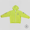Chrome Hearts Matty Boy Link Zip Up Thermal Hoodie in Green