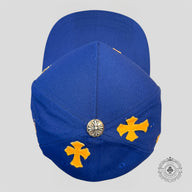 Chrome Hearts Cross Patch Hat in Blue / Gold