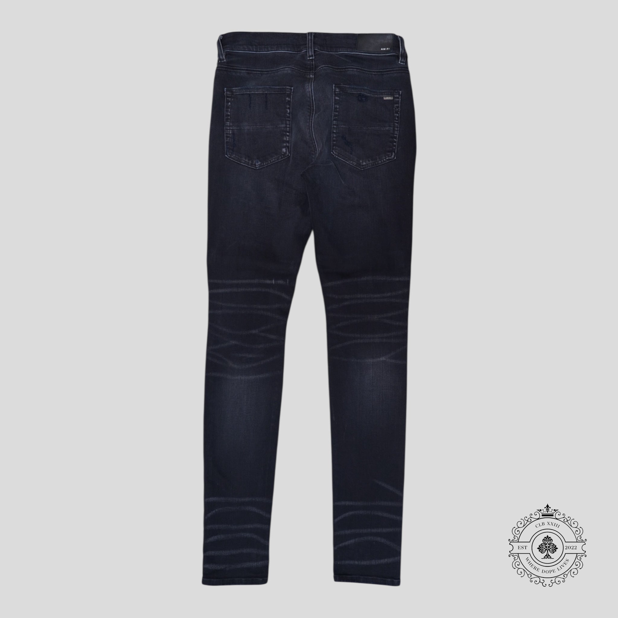 Amiri MX1 Bandana Patch Jeans in Aged Black