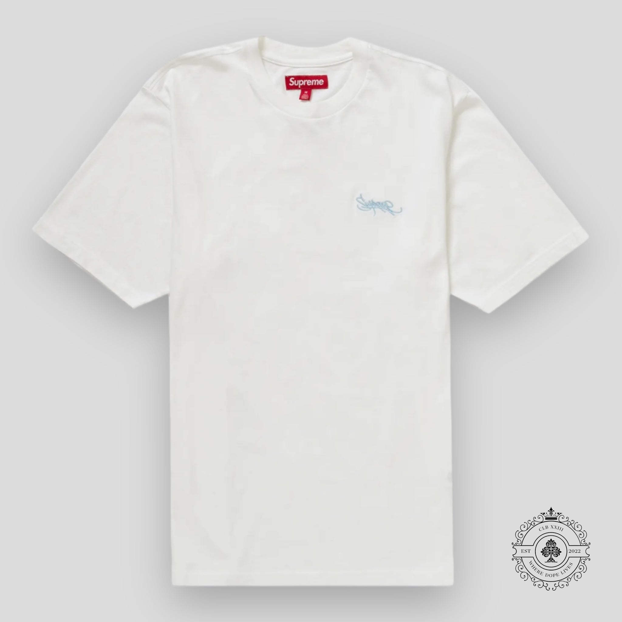 Supreme Washed Tag Tee in White