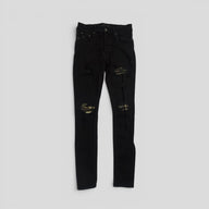 Amiri MX1 Aloha Patch Jeans in Black