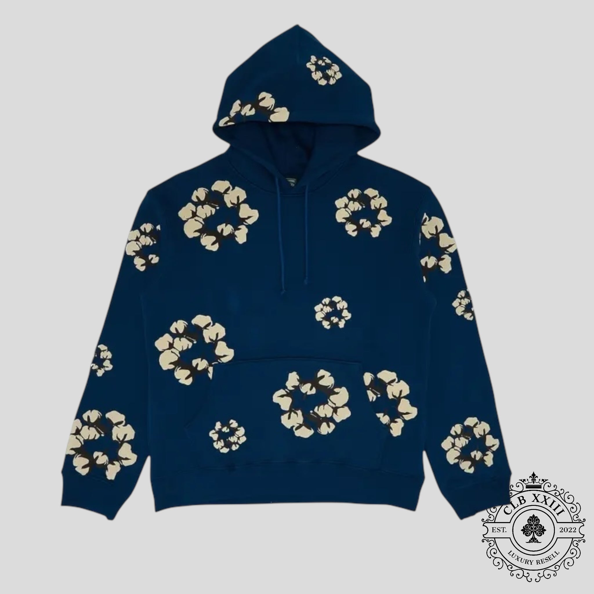 Denim Tears x CPFM Cactus Tears Wreath Hoodie in Navy