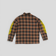 Chrome Hearts Padded Flannel Shirt in Brown / Yellow