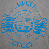 Gucci Record Print Pullover Hoodie in Grey
