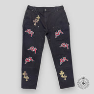 Chrome Hearts Sex Records Patch Double Knee Carpenter Pants