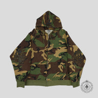 Chrome Hearts Vintage Cross Patch Thermal Zip Up Hoodie