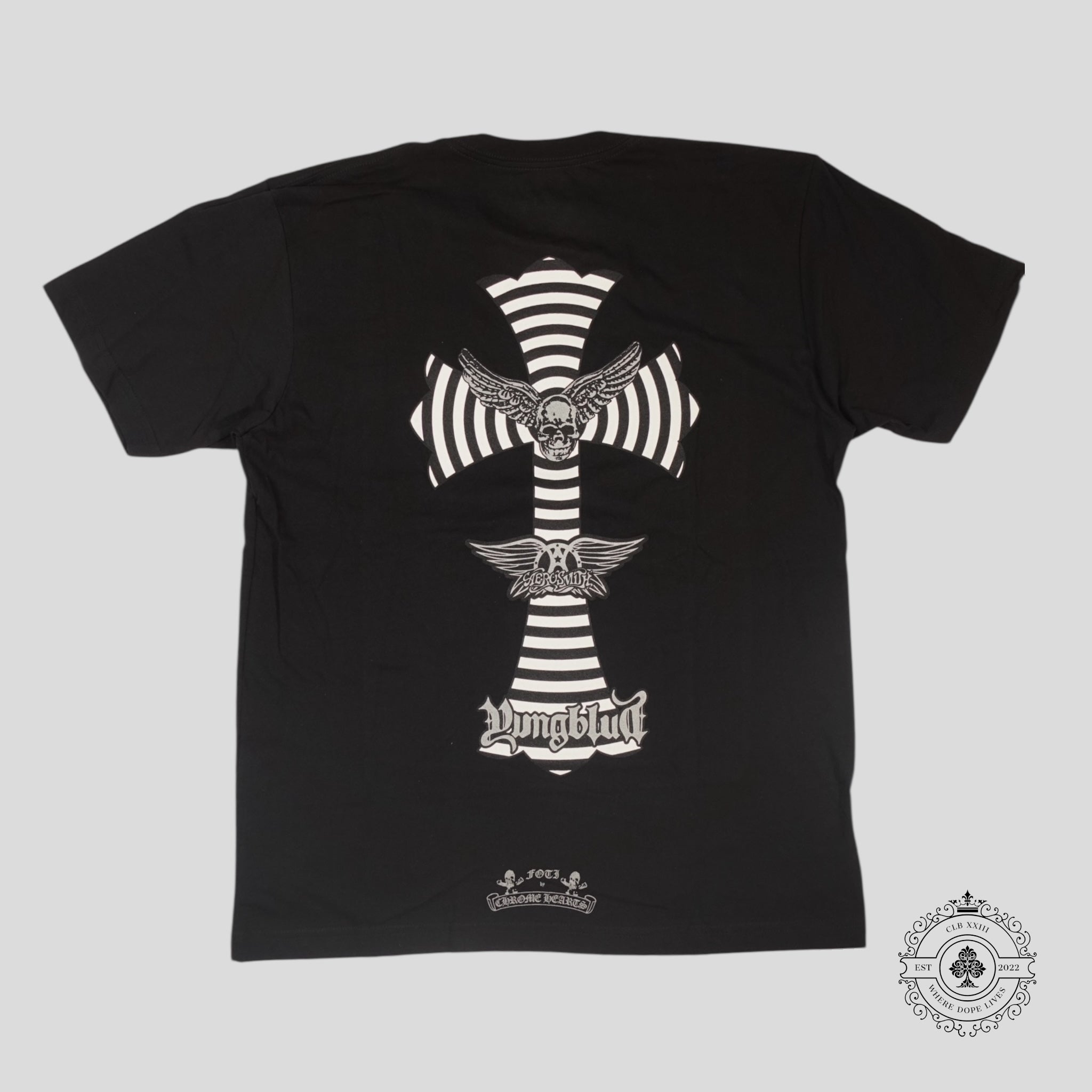 Chrome Hearts Foti Harris X Aerosmith Pocket Tee in Black