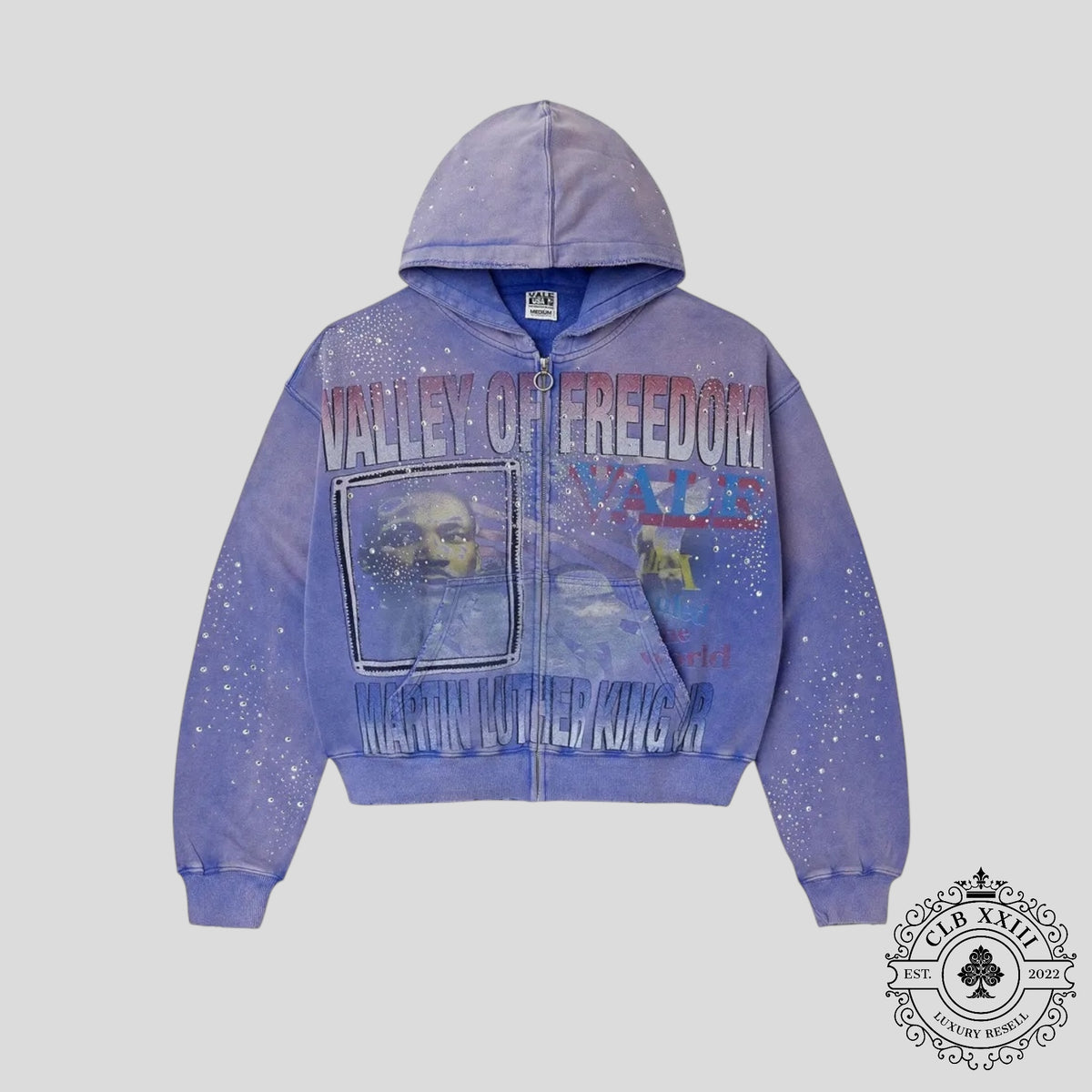 Vale Forever Freedom Zip Up in Washed Blue