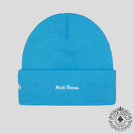 Supreme New Era Box Logo Beanie (FW25) in Cyan