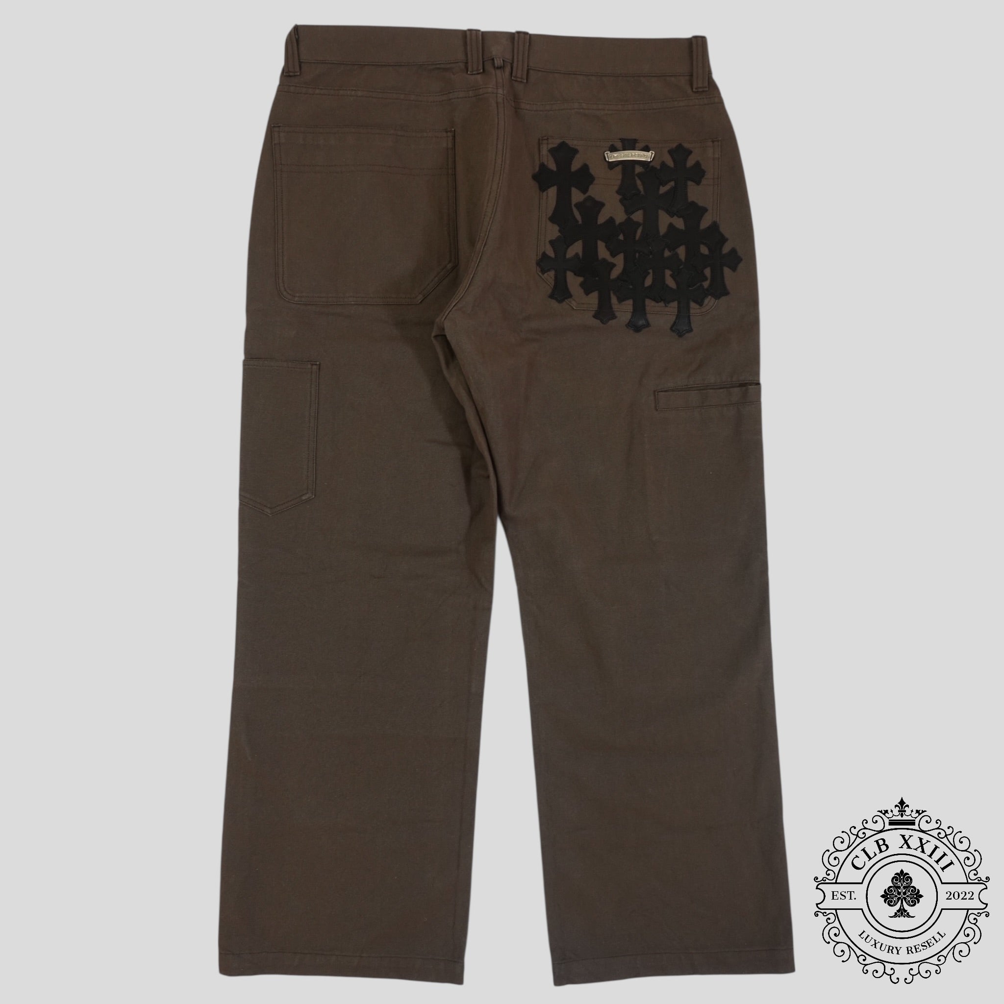 Chrome Hearts Double Knee Carpenter Pants in Brown