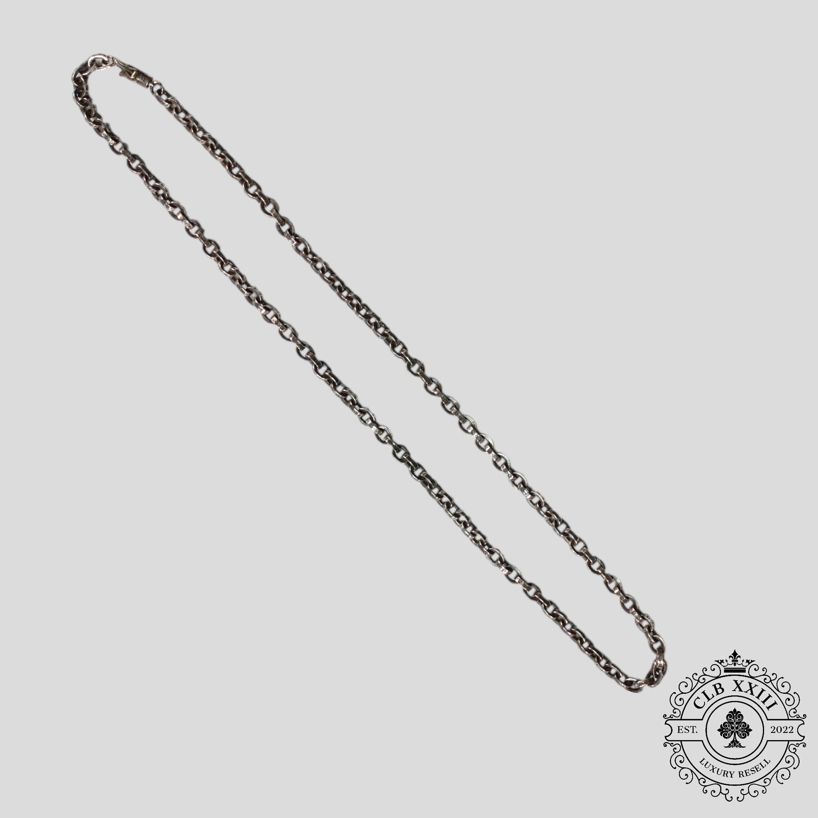 Chrome Hearts Paper Chain 20" Necklace in Silver