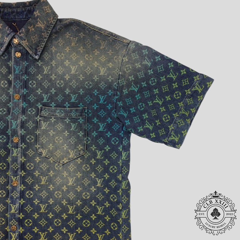 Louis Vuitton Rainbow Monogram Denim Shirt in Blue