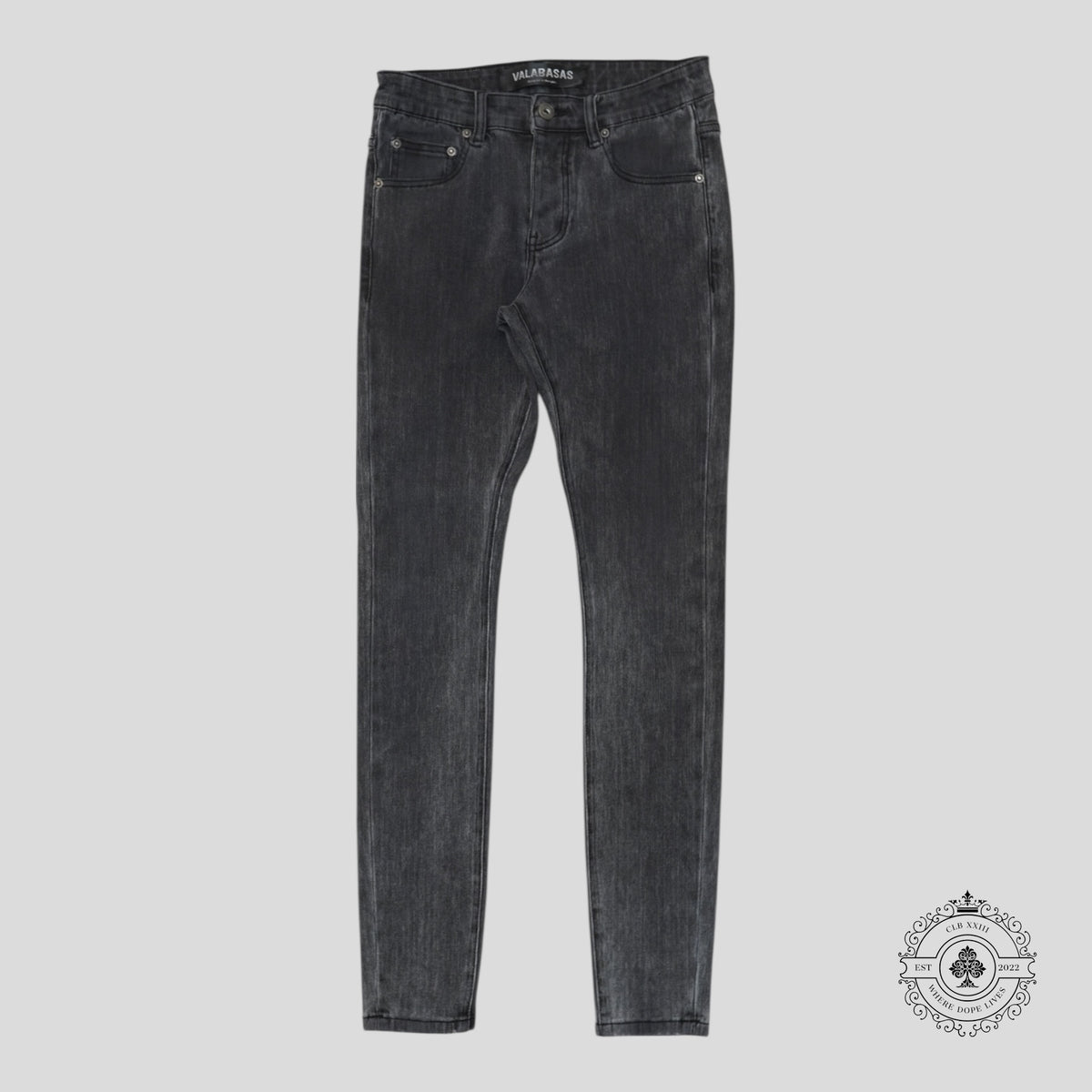 Valabasas Denim Skinny Jeans in Charcoal
