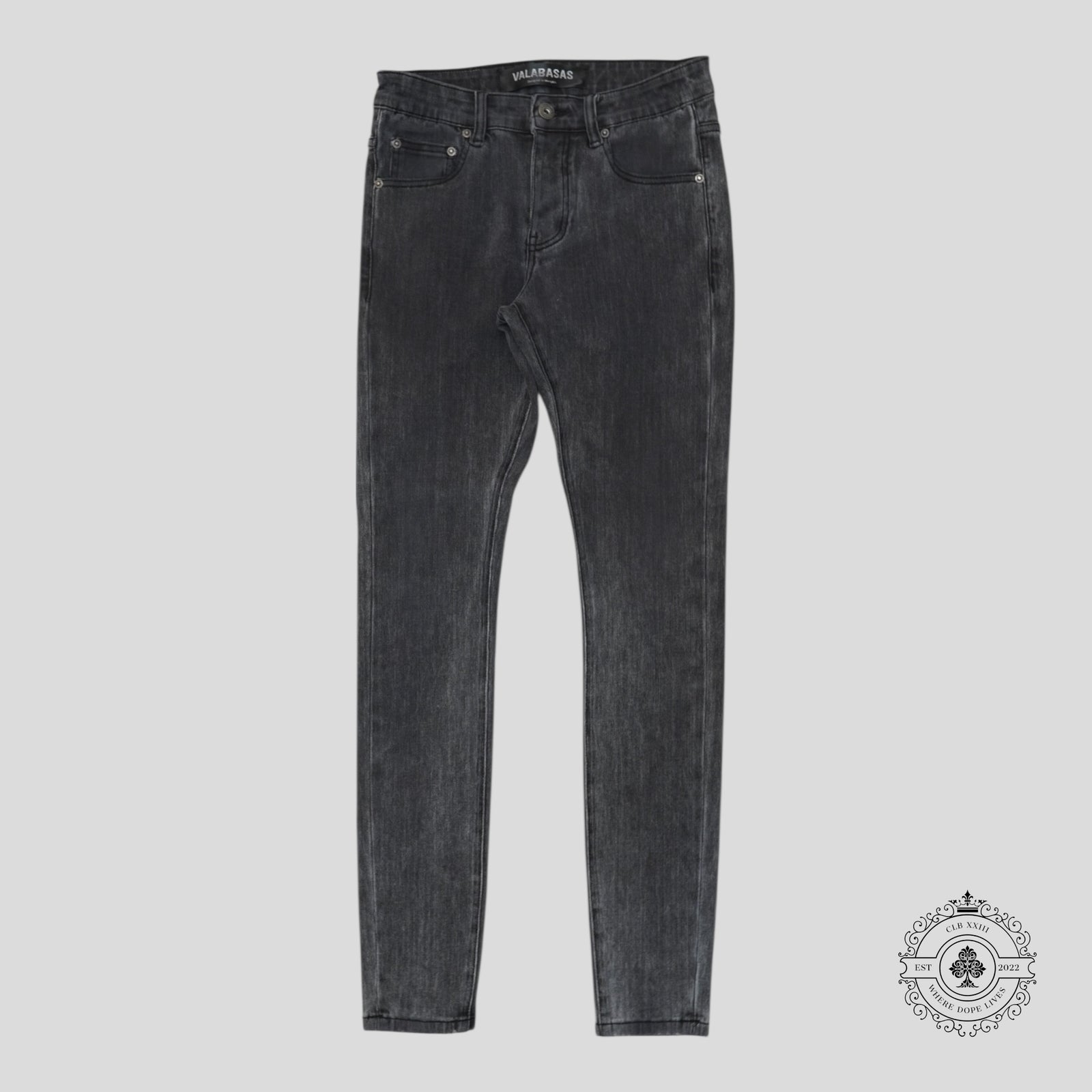 Valabasas Denim Skinny Jeans in Charcoal