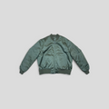 CLB XXIII Louis Vuitton green MA-1 bomber jacket in polyamide with ribbed collar and utility sleeve pocket