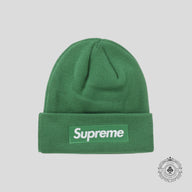 Supreme New Era Box Logo Beanie in Green