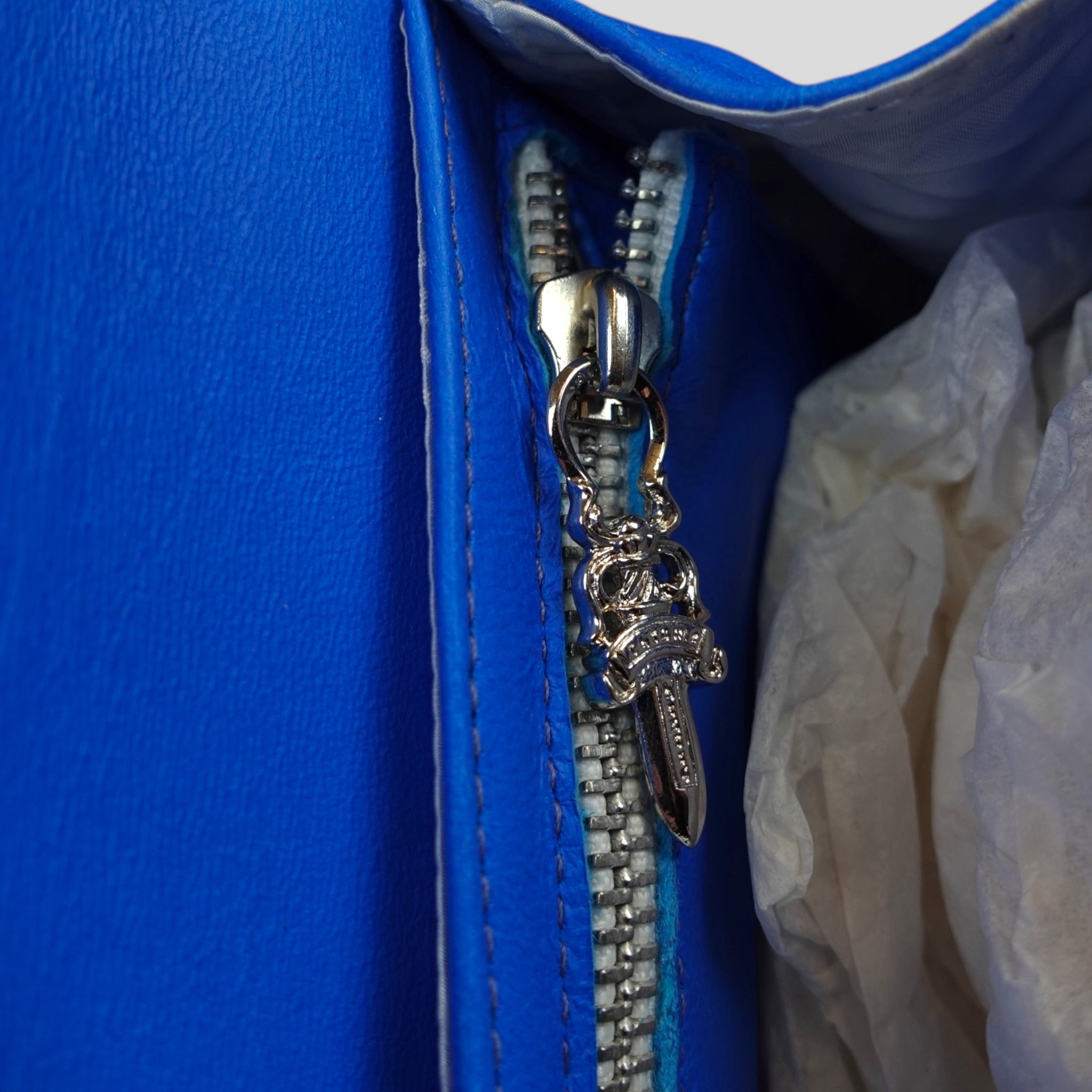 Chrome Hearts Quilted Purse in Light Blue