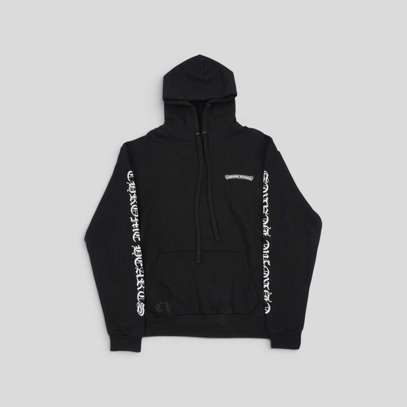 Chrome Hearts Scroll Logo Hoodie in Black