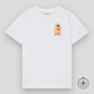 Casablanca Gradient Arch Logo Tee in White & Pink