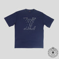Louis Vuitton LV Stitch Print Embroidered Tee in Navy Blue