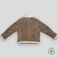Ralph Lauren Purple Label Zip Up Shearling Coat in Brown