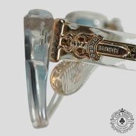 Chrome Hearts Box Officer Diamond Embellished Glasses in Clear/Gold